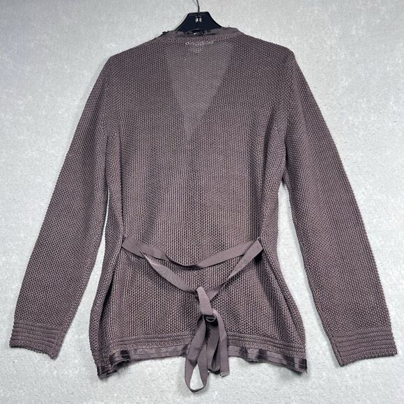 Vintage Les Copains Cardigan Womens Size 46 Brown Knit Cardigan Long Sleeve - Picture 8 of 16